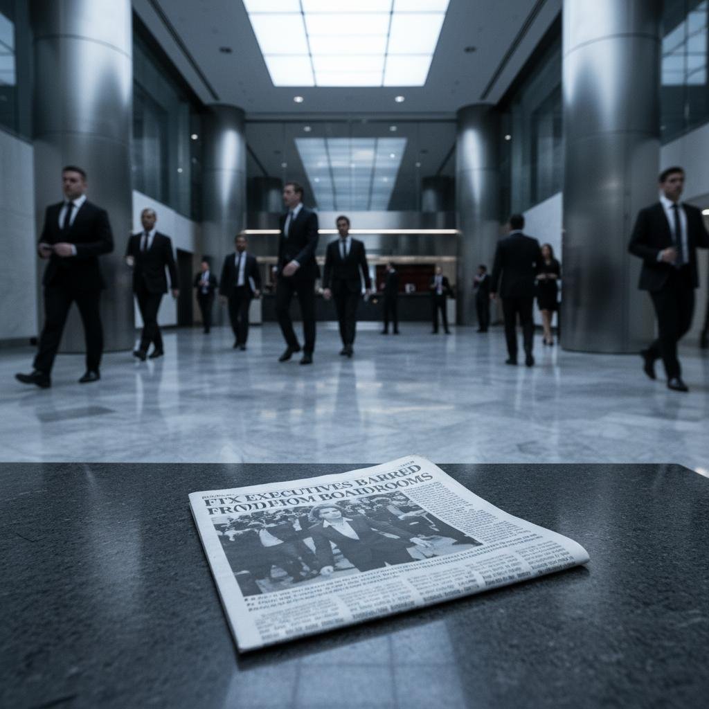 Newspaper with headline 